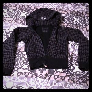Lululemon Black and grey hoodie zip up sweatshirt